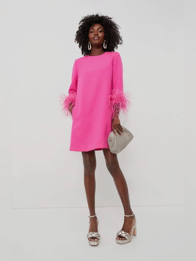 Tuckernuck Hot Pink Mod Ellie Feather Dress